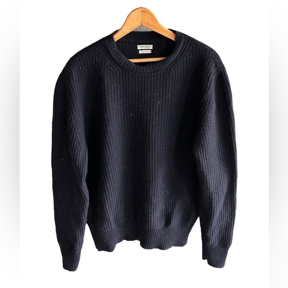 OOBE BRAND, merino wool sweater, black, men's large, made in Italy